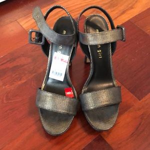 Madden Girl metallic platform heel